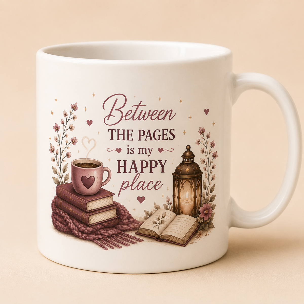 Between the Pages Mug – Cozy Book Lover Mug