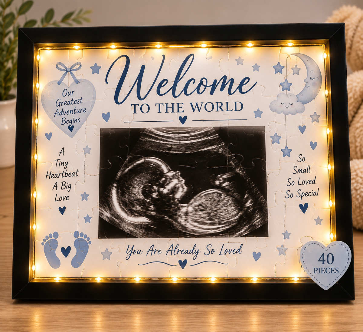 Personalized LED Ultrasound Photo Frame – Custom Baby & Pregnancy Keepsake