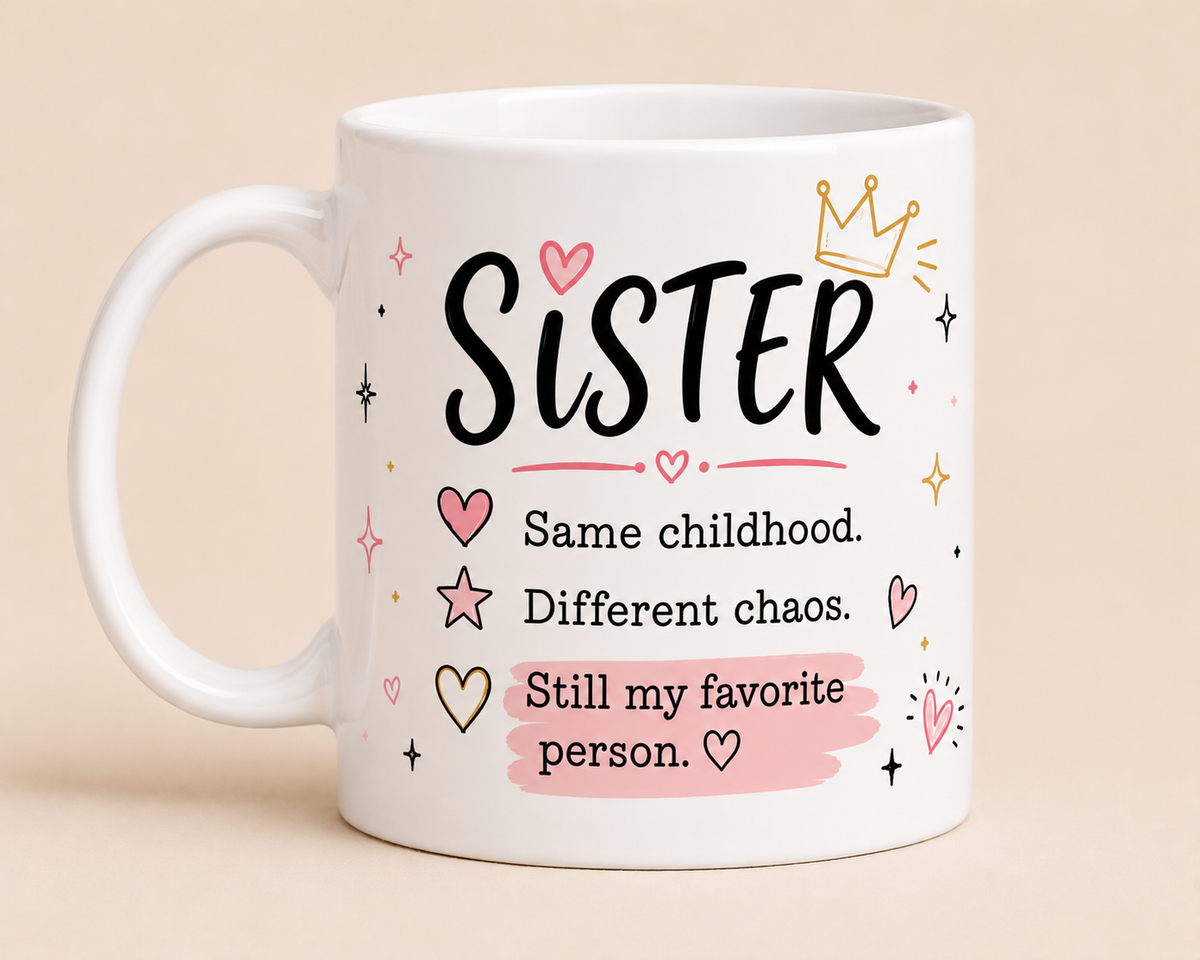 Sister – Same Childhood, Different Chaos Mug | EverMade Original