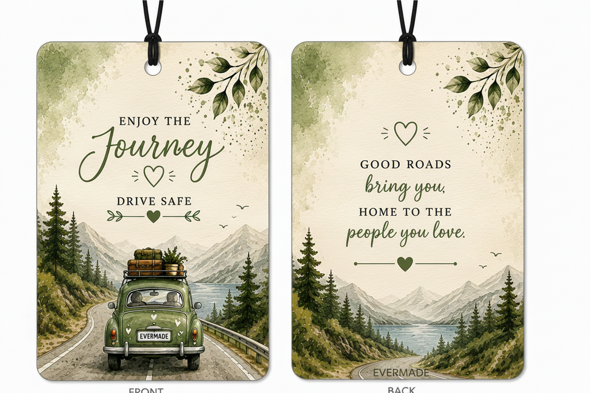 Enjoy the Journey Car Air Freshener – Drive Safe Hanging Car Accessory