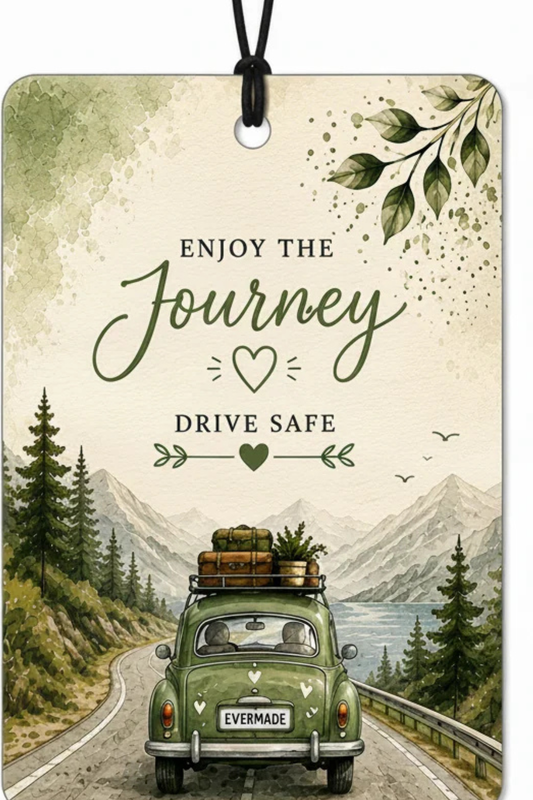 Enjoy the Journey Car Air Freshener – Drive Safe Hanging Car Accessory