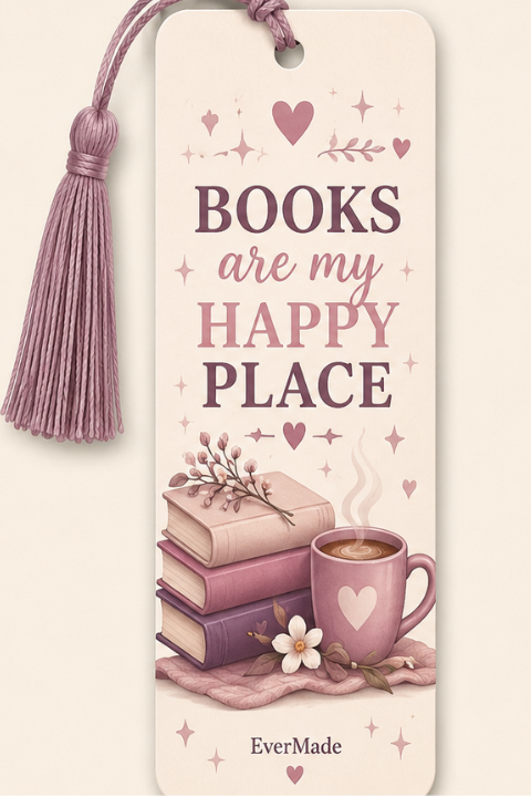 Cozy Reading Bookmark – Books Are My Happy Place