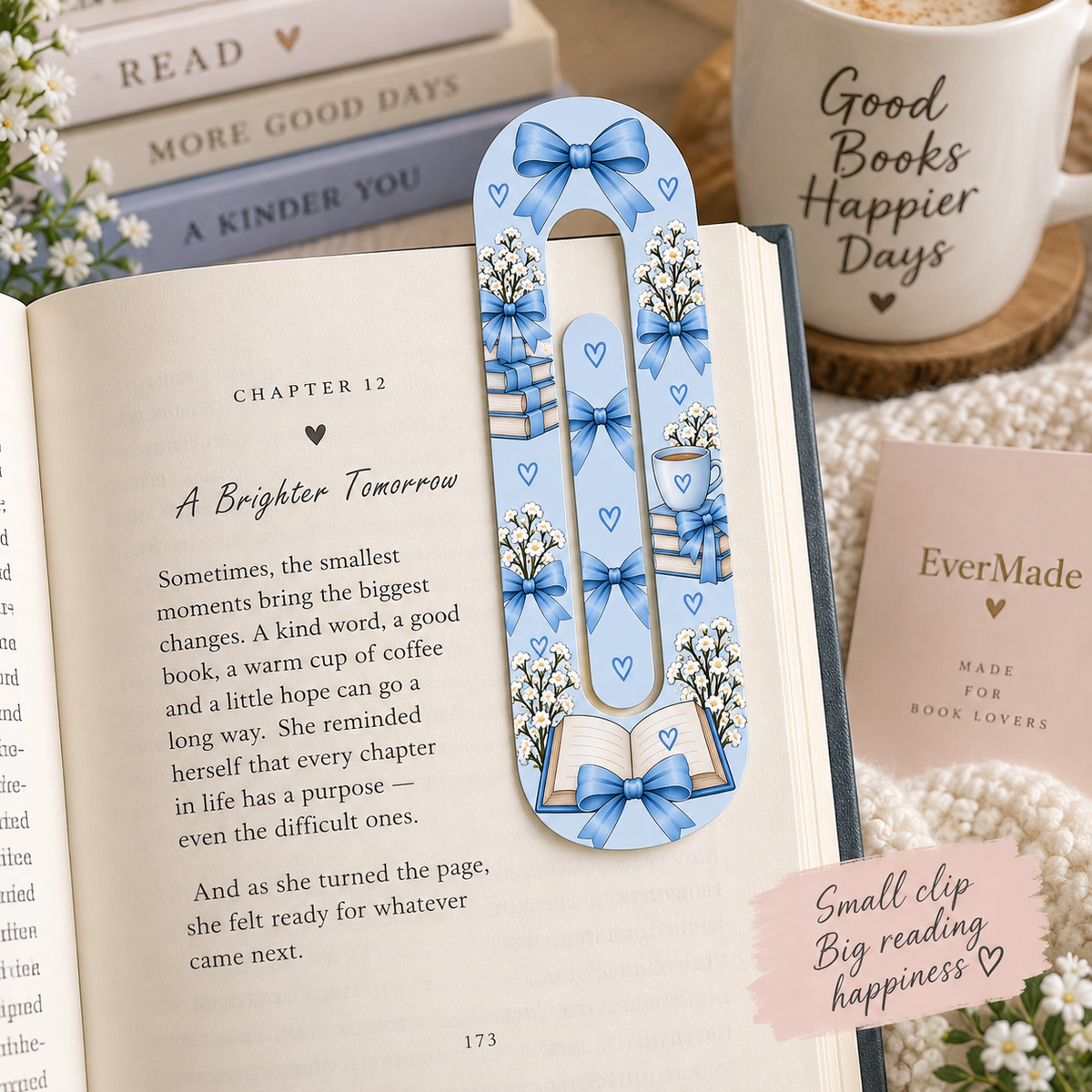 Jumbo Book Clip Bookmark | Cute Book Lover Gift