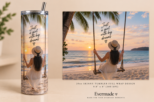 Personalized Photo 20oz Skinny Tumbler | Custom Photo Tumbler
