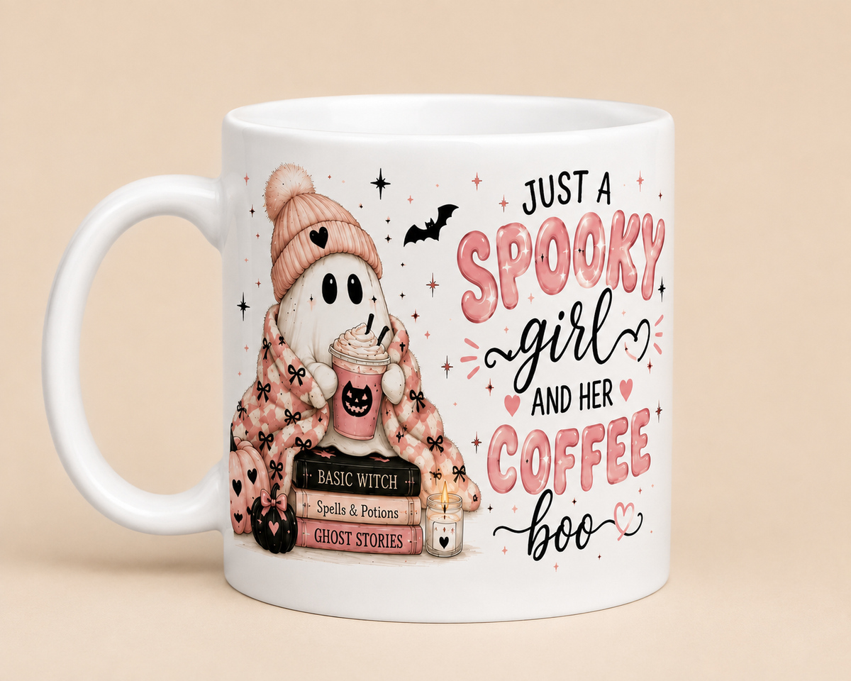 Spooky Girl & Her Coffee Mug