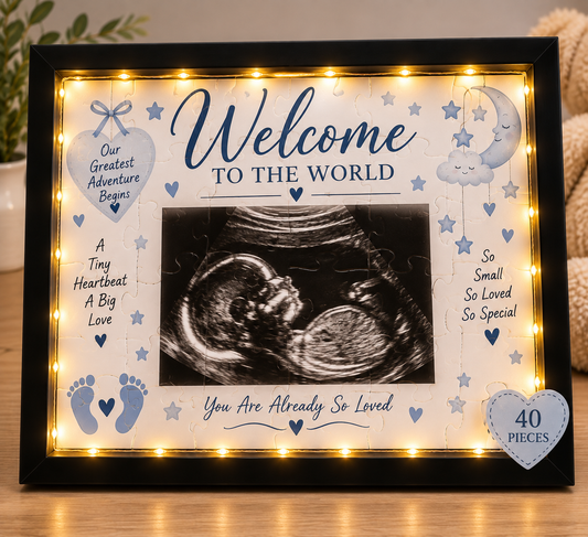 Personalized LED Ultrasound Photo Frame – Custom Baby & Pregnancy Keepsake