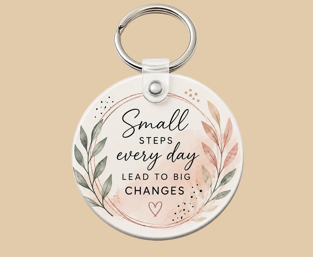 Personalized Round Keychain – Custom Name, Photo or Message