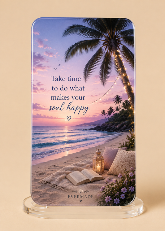 Soul Happy Acrylic Display – Inspirational Desk & Home Décor