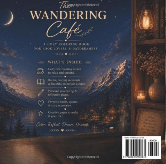 The Wandering Café – Cozy Adult Colouring Book